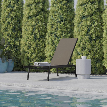 Modern outdoor chaise lounge chair by Start2Finish with a sleek design and comfortable cushion for outdoor relaxation.