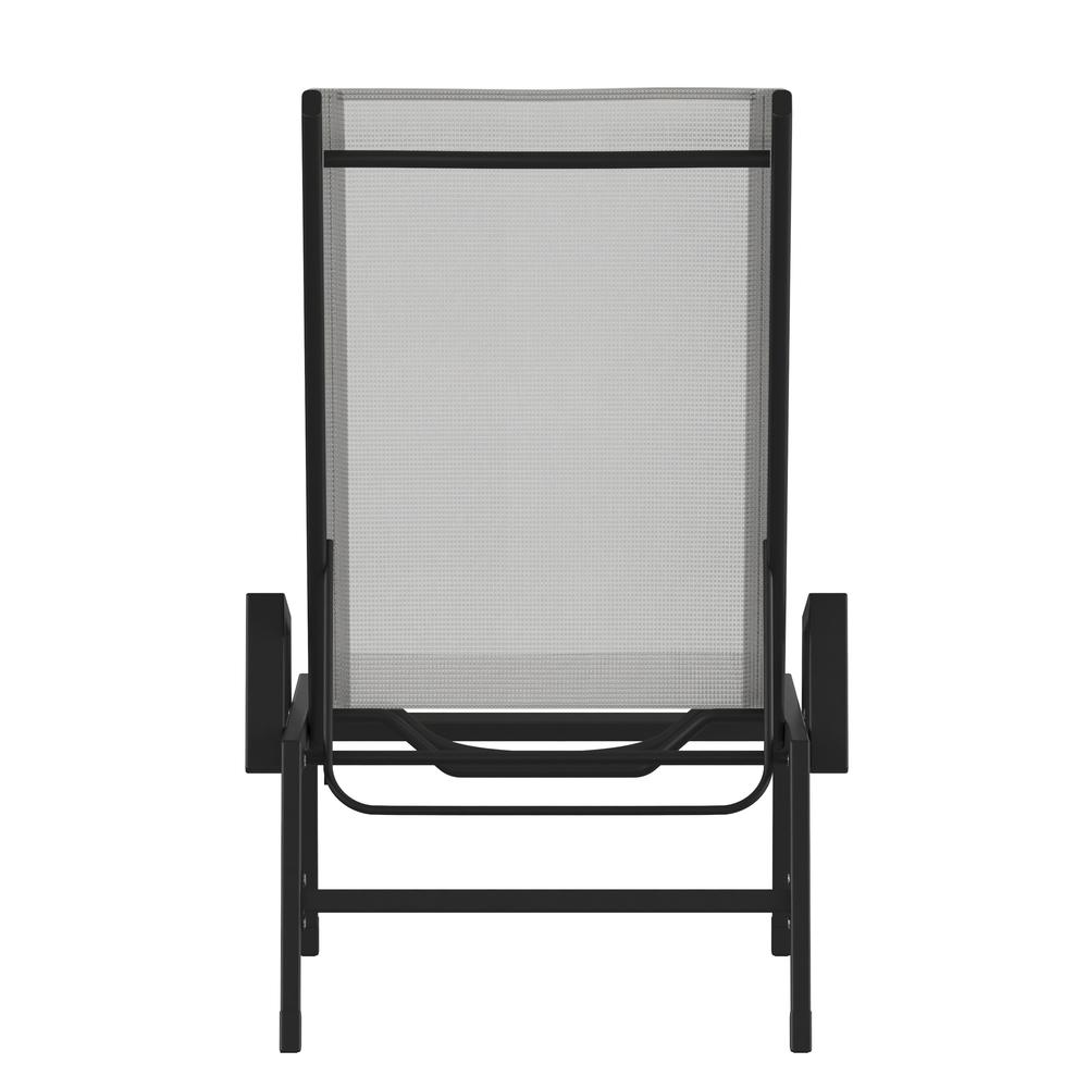 Modern outdoor chaise lounge chair by Start2Finish with cushioned seating and a sleek design for patio relaxation.