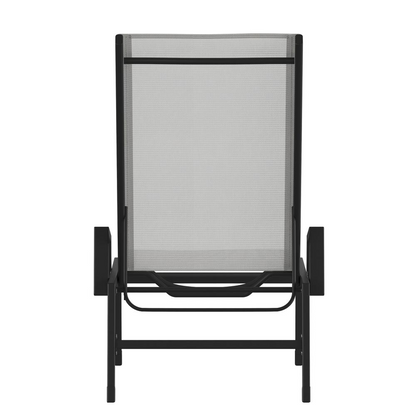 Modern outdoor chaise lounge chair by Start2Finish with cushioned seating and a sleek design for patio relaxation.