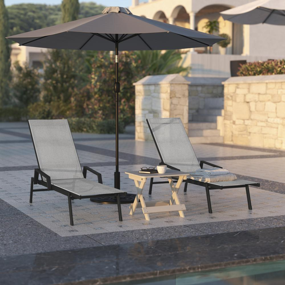 Modern outdoor chaise lounge chair by Start2Finish with a sleek design and cushioned seating for relaxing outdoors.