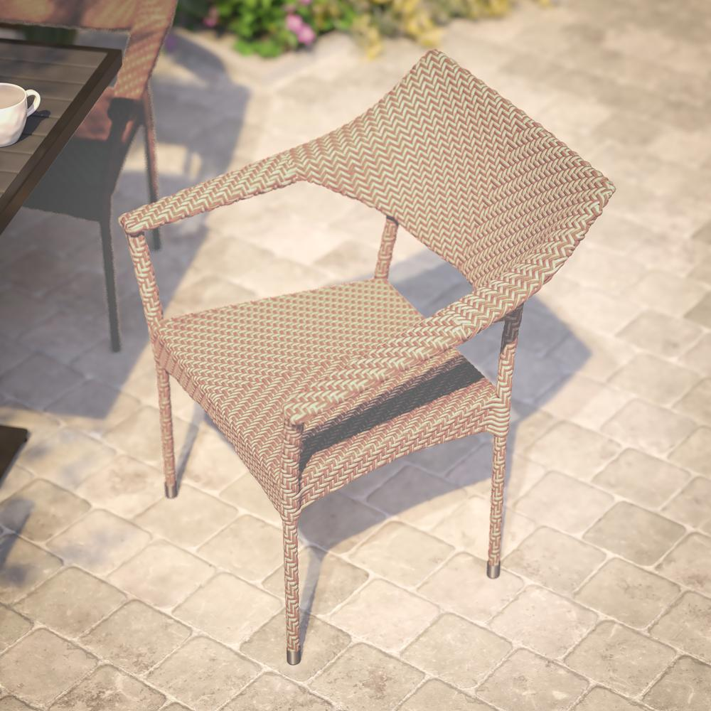 Modern commercial-grade acacia wood patio dining table with sturdy design and smooth surface, ideal for outdoor dining spaces.