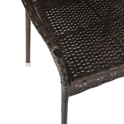 Modern stackable patio dining chair with arms by Start2Finish, featuring a sleek design and sturdy construction for outdoor dining.