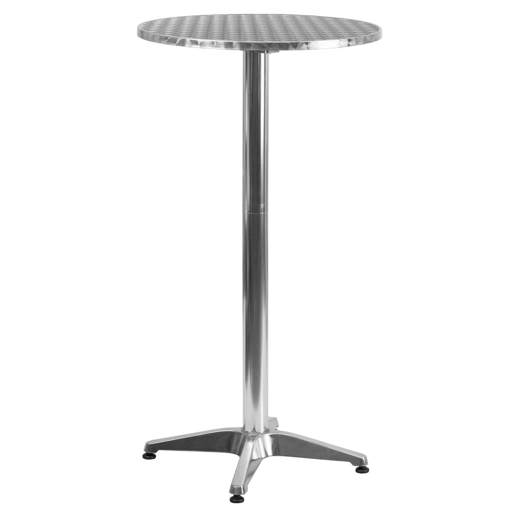 Modern round bar height table by Start2Finish, featuring a sleek surface and sturdy legs for commercial or residential use.