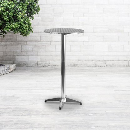 Modern round bar height table by Start2Finish featuring a sleek design, ideal for commercial or residential bar areas.