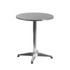 Start2Finish round patio table for restaurants, banquet halls, and dining rooms, showing a sturdy outdoor furniture piece.