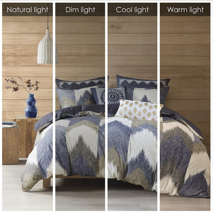 Alpine 3-piece navy duvet cover mini set by Start2Finish, featuring bedding with a smooth fabric and coordinating pillow shams.