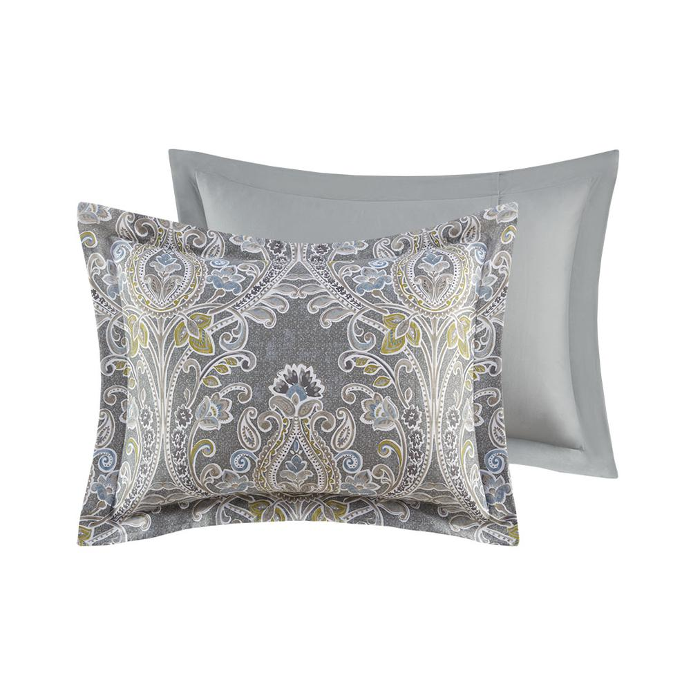 Start2Finish 6-piece cotton comforter bedding set with matching pillow shams and decorative pillows on a neatly made bed.
