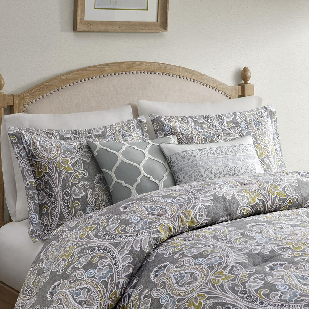 Start2Finish 6-piece cotton comforter bedding set with matching pillow shams and sheets, featuring a soft, cozy design.