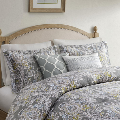 Start2Finish 6-piece cotton comforter bedding set with matching pillow shams and sheets, featuring a soft, cozy design.