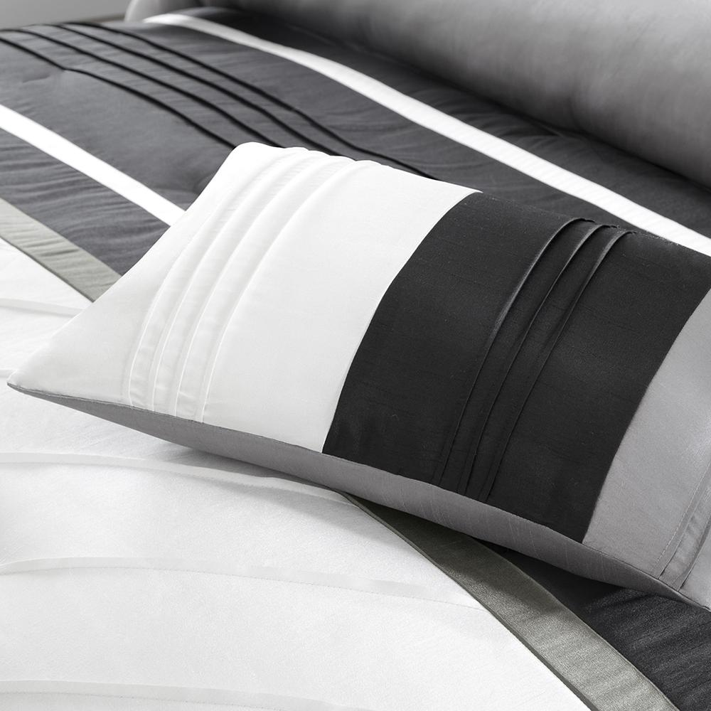 Start2Finish 7-piece comforter set featuring a cozy, plush bedding design with matching pillow shams and decorative accents.