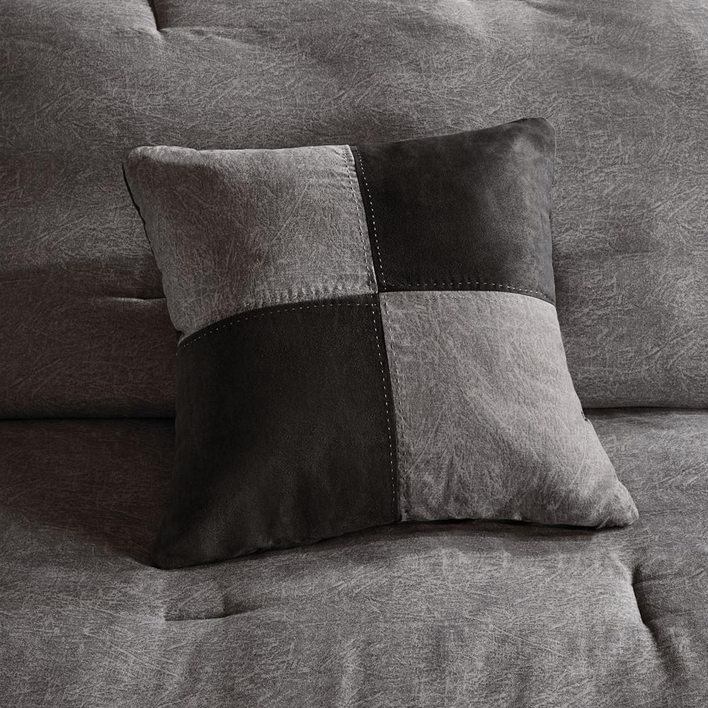 Start2Finish 7-piece faux suede bedding comforter set with soft, plush fabric and coordinated pillow shams for a cozy bedroom look.