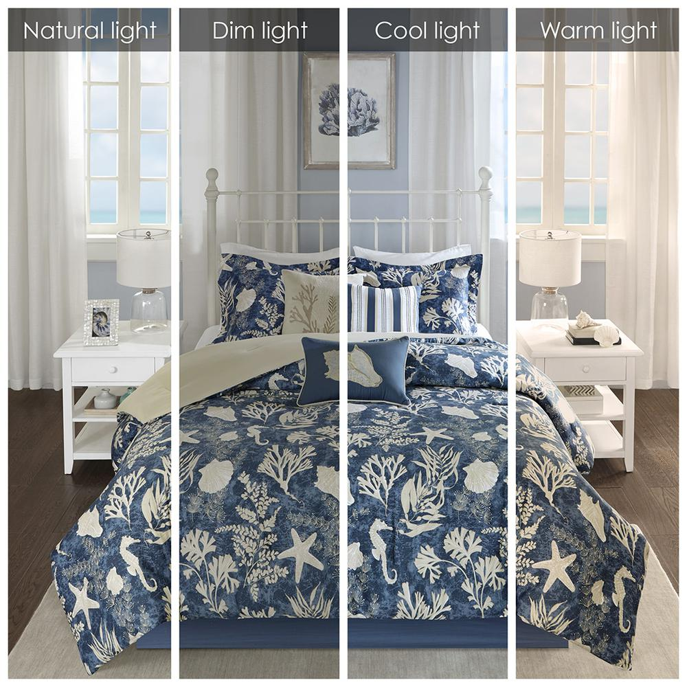 Start2Finish 7-piece cotton sateen bedding comforter set with matching pillow shams on a neatly made bed.
