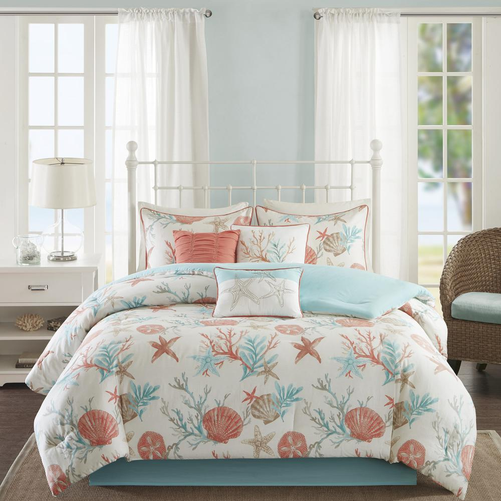 Start2Finish 7-piece cotton sateen comforter set with matching pillow shams, soft and luxurious bedding for a cozy bedroom look.