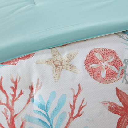 Start2Finish 7-piece cotton sateen comforter set with coordinating pillow shams, soft and smooth bedding for a luxurious bedroom look.