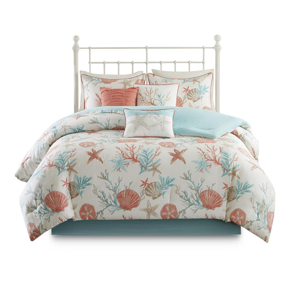 Start2Finish 7-piece cotton sateen comforter set with matching pillow shams in a soft, luxurious fabric for a cozy bedroom look.