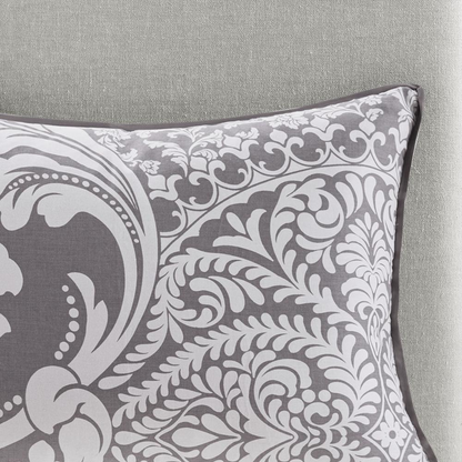 Start2Finish 7-piece cotton printed comforter bedding set with colorful floral pattern and matching pillow shams on a bed.