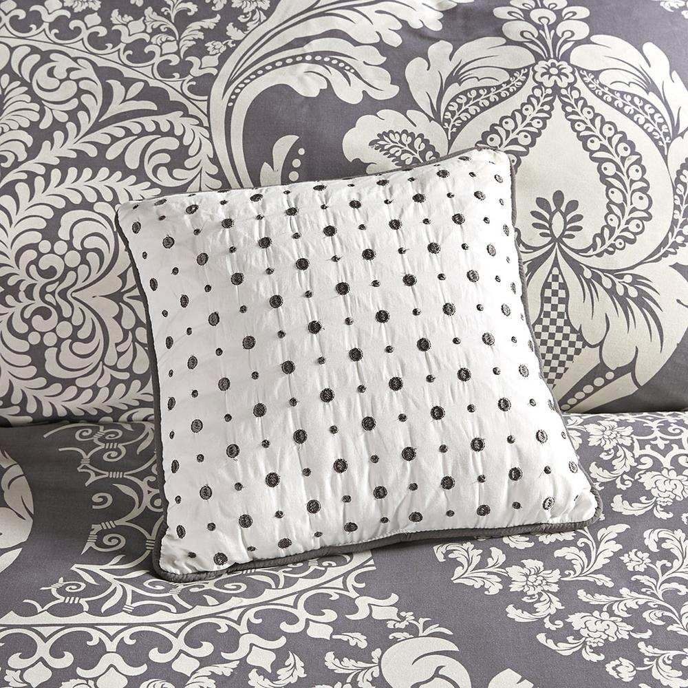 Start2Finish 7-piece cotton printed comforter bedding set with floral pattern and matching pillow shams on a bed.