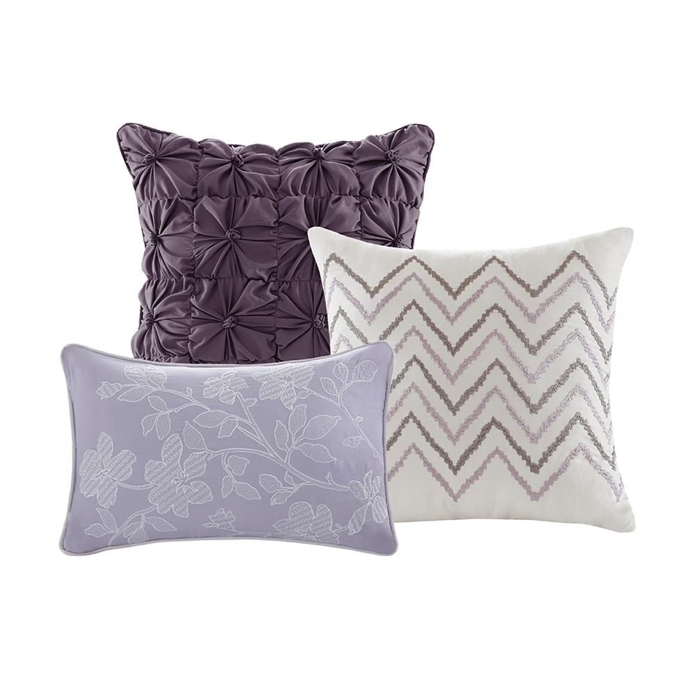 Start2Finish 6-piece printed quilt set with matching throw pillows, featuring colorful floral and geometric patterns on soft bedding.