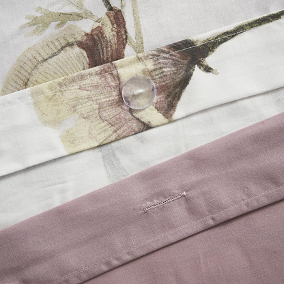 Start2Finish Cassandra 3-piece cotton printed duvet cover set in blush with floral pattern, bedding for a cozy bedroom look.