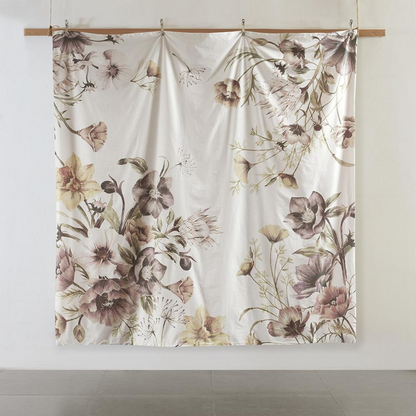 Start2Finish Cassandra 3-piece cotton printed duvet cover set in blush with floral design for bedding decor.