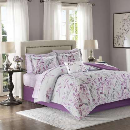 Start2Finish 9-piece comforter set with matching cotton bed sheets, featuring cozy, soft bedding for a comfortable bedroom look.