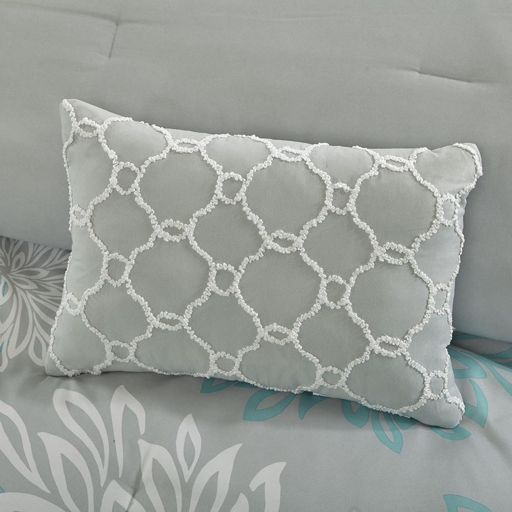 Start2Finish 9-piece comforter bedding set with cotton bed sheets, showing a cozy, stylish bedroom with matching bedding and pillows.