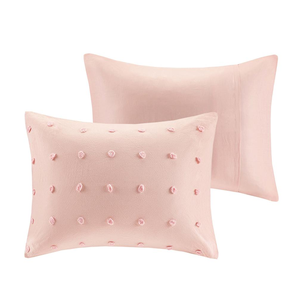 Start2Finish cotton jacquard comforter set with euro shams and throw pillows, featuring intricate woven patterns and plush texture.