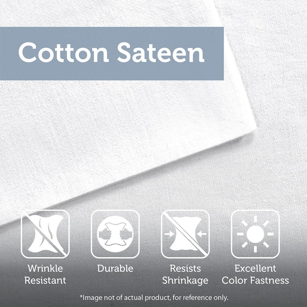 Start2Finish 3-piece cotton sateen printed comforter set with floral design on soft, luxurious bedding for a stylish bedroom look.
