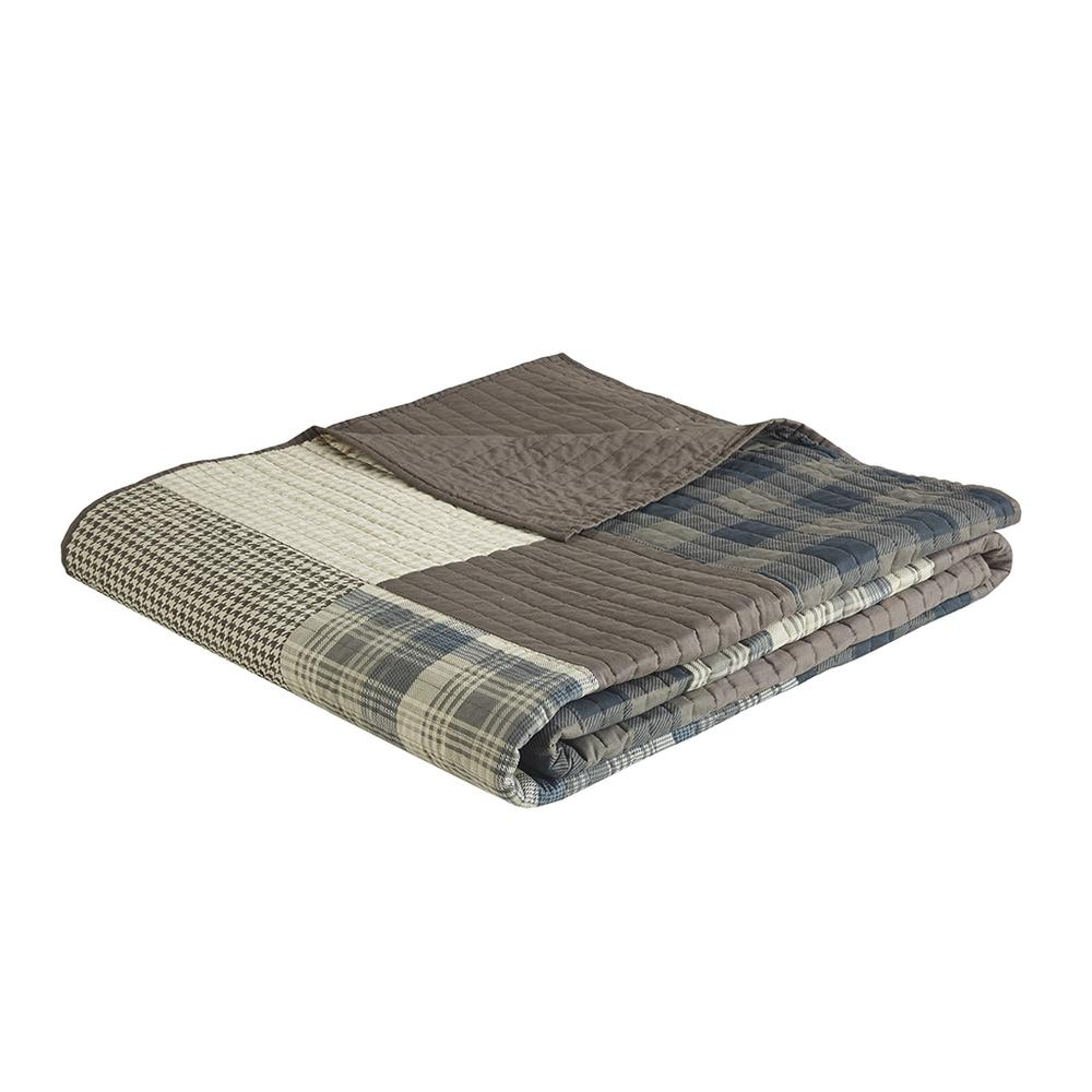 Start2Finish Winter Hills oversized cotton quilt set in tan, showing the cozy, quilted bedding with textured fabric and plush finish.