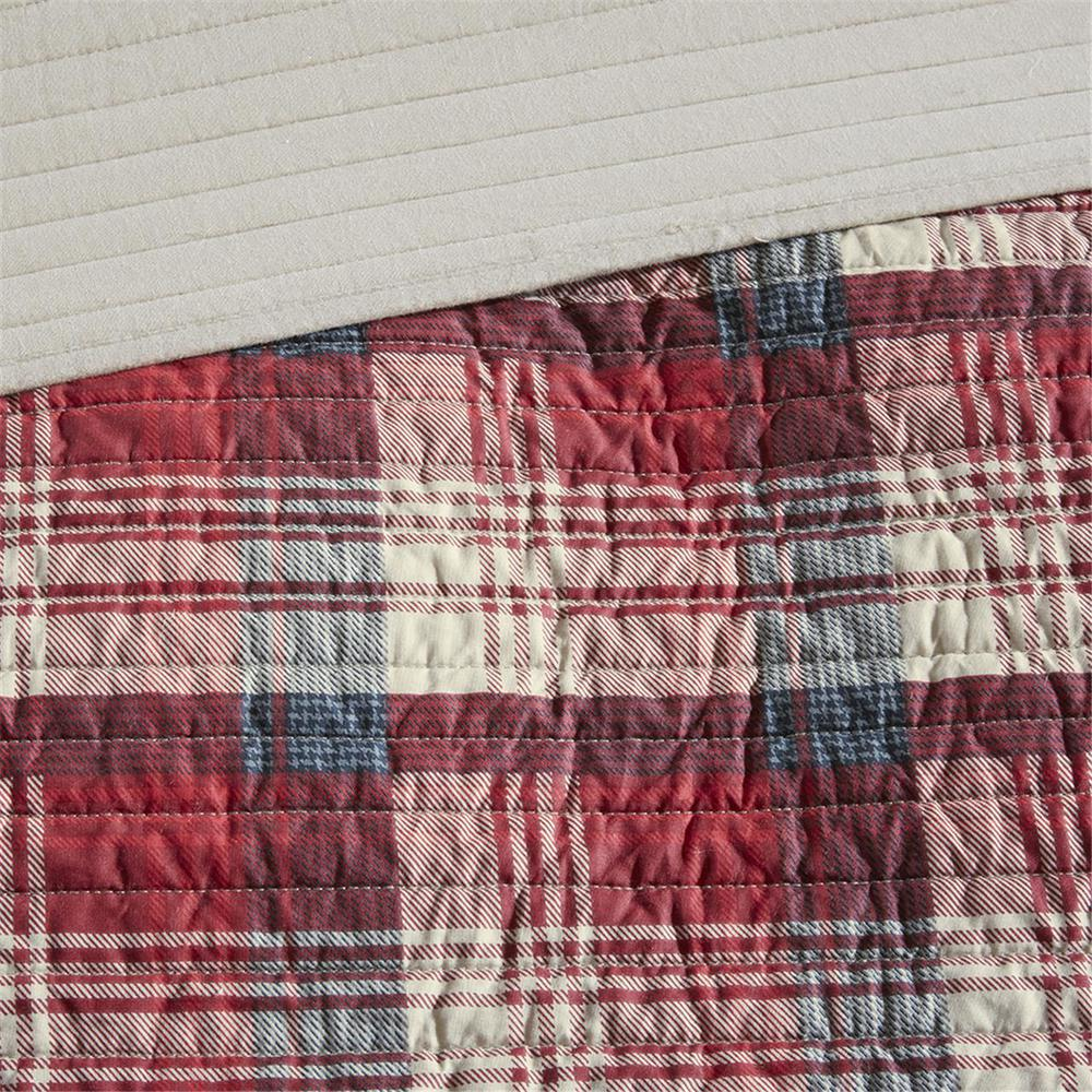 Start2Finish Tasha Quilt Mini Set in red, featuring a cozy quilt and matching pillow shams for a stylish bedroom decor.