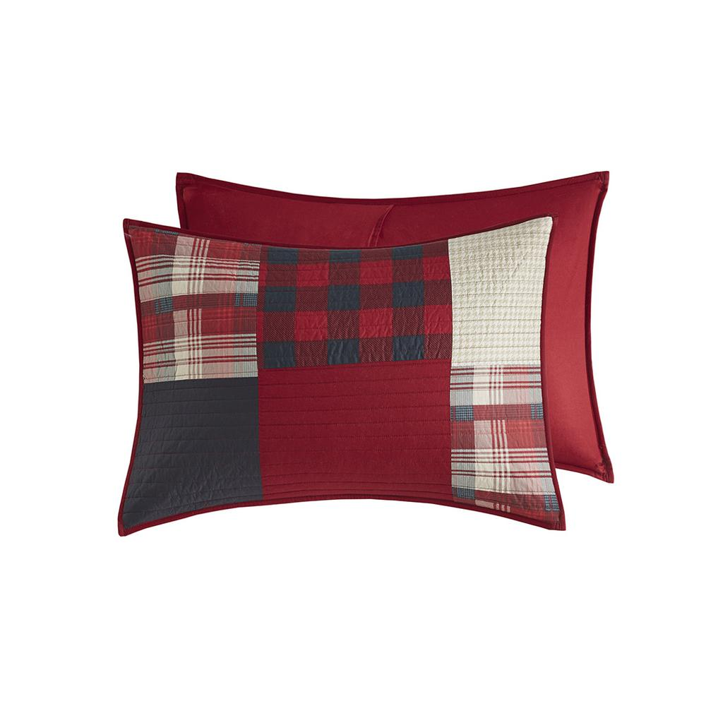 Red Sunset Oversized Cotton Quilt Mini Set from Start2Finish, showing the vibrant quilt with sunset-inspired design and cozy fabric.