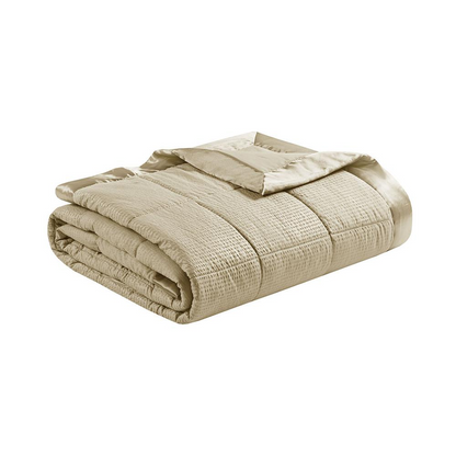 Start2Finish oversized down alternative bedding blanket with satin trim, soft and plush for cozy comfort.