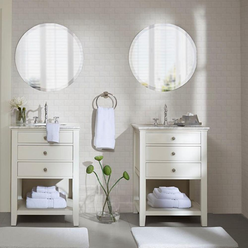Start2Finish 8-piece cotton bath towel set with antimicrobial fabric, featuring white and neutral-colored towels for bathroom use.