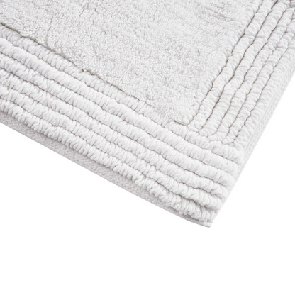 Start2Finish 100% cotton tufted reversible bath rug with 3000 GSM, plush and absorbent, in a stylish design.
