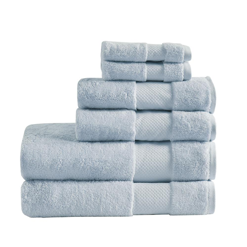 Start2Finish cotton 6-piece bath towel set featuring soft, absorbent towels in neutral colors for everyday bathroom use.