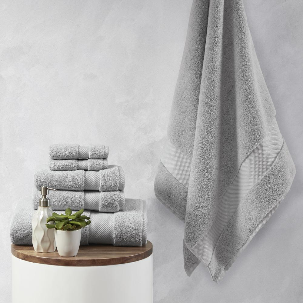 Start2Finish 1000gsm 100% cotton 6-piece towel set with plush, absorbent towels in various sizes, shown folded and stacked.