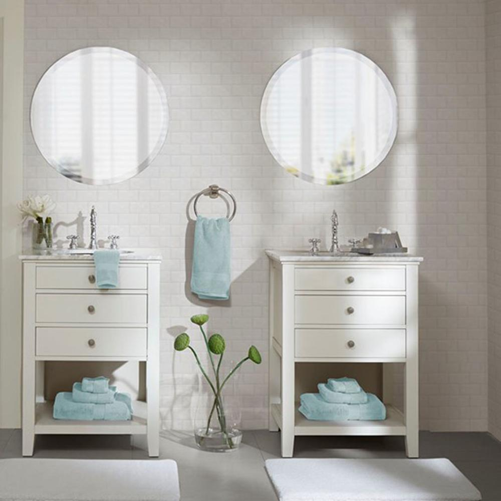 Start2Finish 8-piece 100% cotton antimicrobial bath towel set with plush, absorbent towels displayed in a bathroom setting.
