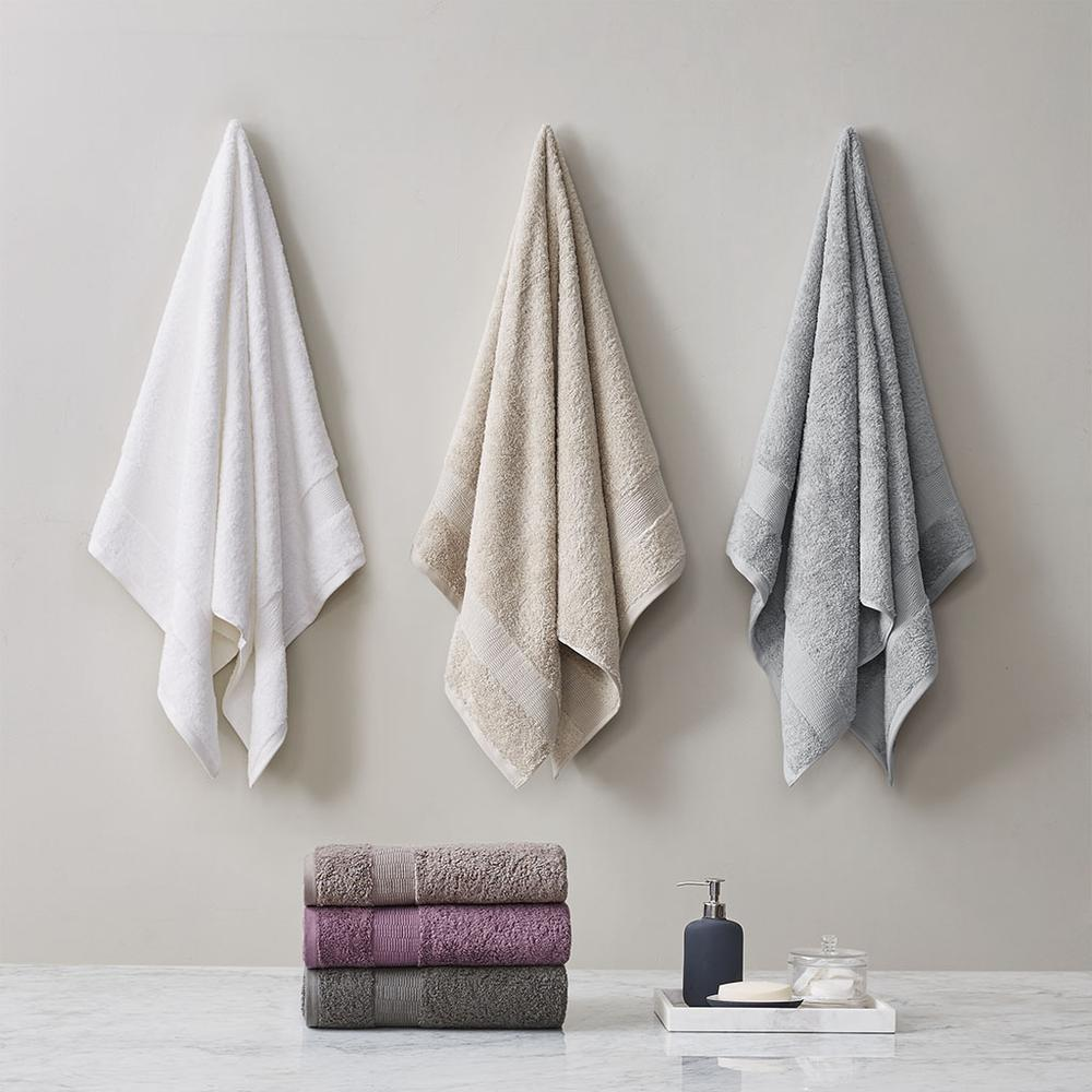 Start2Finish 100% Egyptian Cotton bath towel set with six plush, absorbent towels featuring a soft, luxurious texture.
