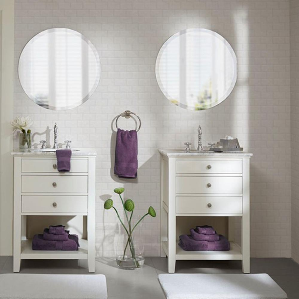 Start2Finish 100% cotton bath towel set with eight antimicrobial towels, shown folded with soft, plush fabric in natural white color.