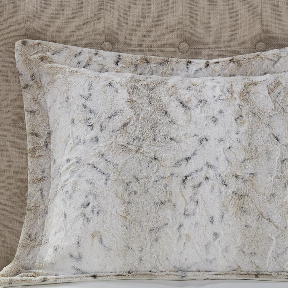 Start2Finish 4-piece faux fur comforter set with plush, soft fabric in a cozy, inviting design for luxurious bedroom decor.
