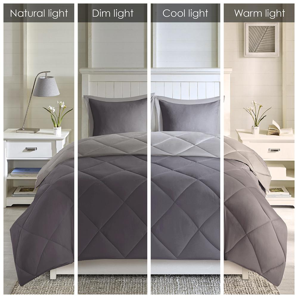 Start2Finish 3M Scotchgard Diamond Quilting reversible down alternative comforter set with diamond pattern and plush bedding design.