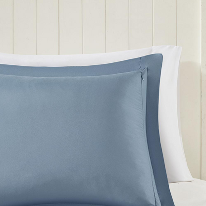 Start2Finish 3M Scotchgard Diamond Quilting reversible down alternative comforter set with plush fabric and diamond stitching for bedding.