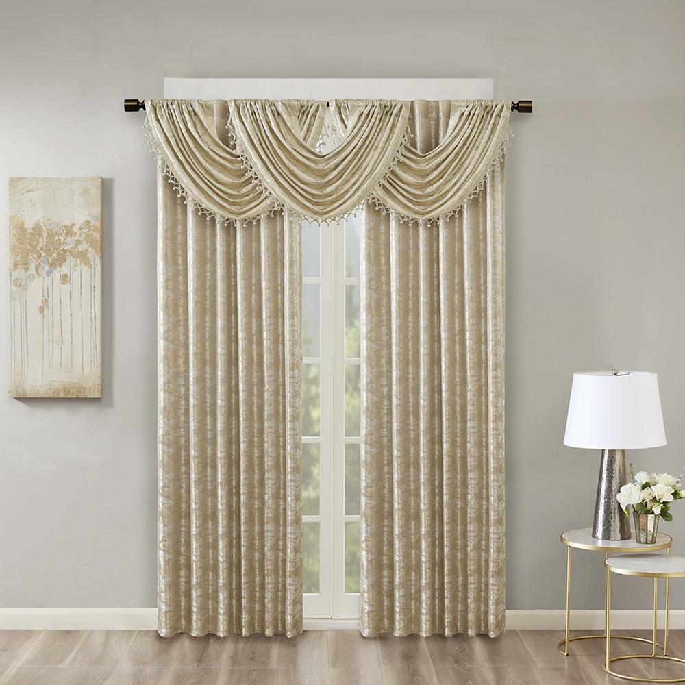 Start2Finish black blackout curtain panel with jacquard lining, rod pocket and back tab design for light-blocking window coverage.