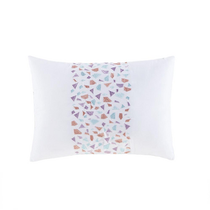 Reversible comforter set by Start2Finish featuring metallic glitter print in silver and gold with a soft, plush fabric texture.