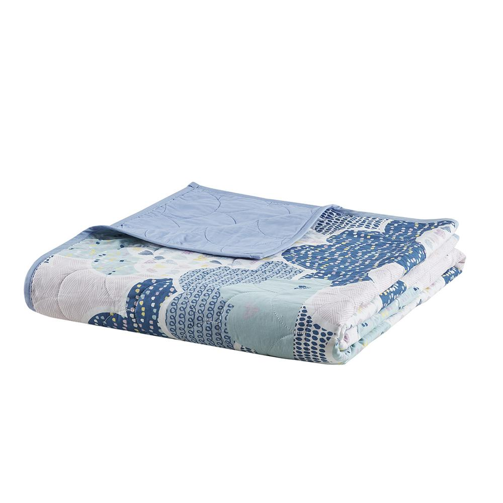 Reversible cotton quilt set with matching throw pillows, soft bedding by Start2Finish, displayed on a neatly made bed.