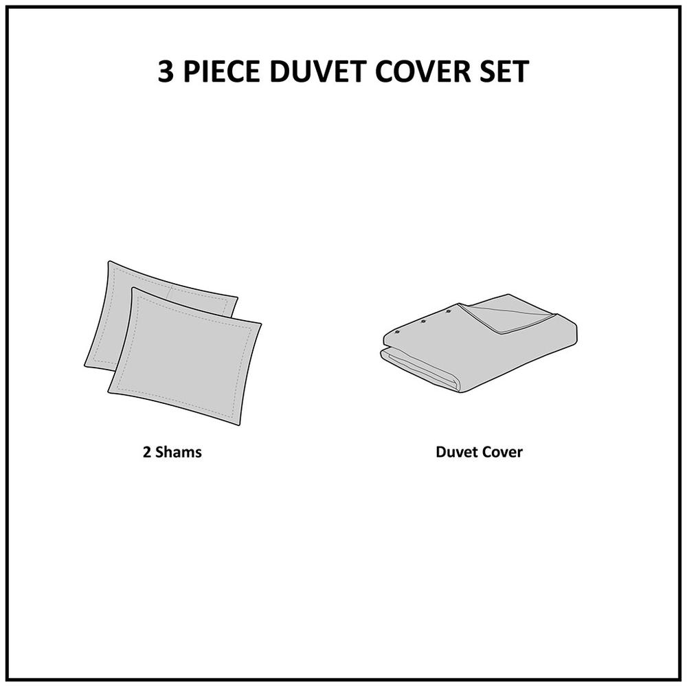 Start2Finish 3-piece cotton jacquard duvet cover set with intricate woven pattern, shown in a cozy bedroom setting.