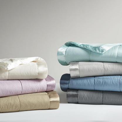 Start2Finish oversized down alternative bedding blanket with satin trim, soft and plush for cozy comfort.