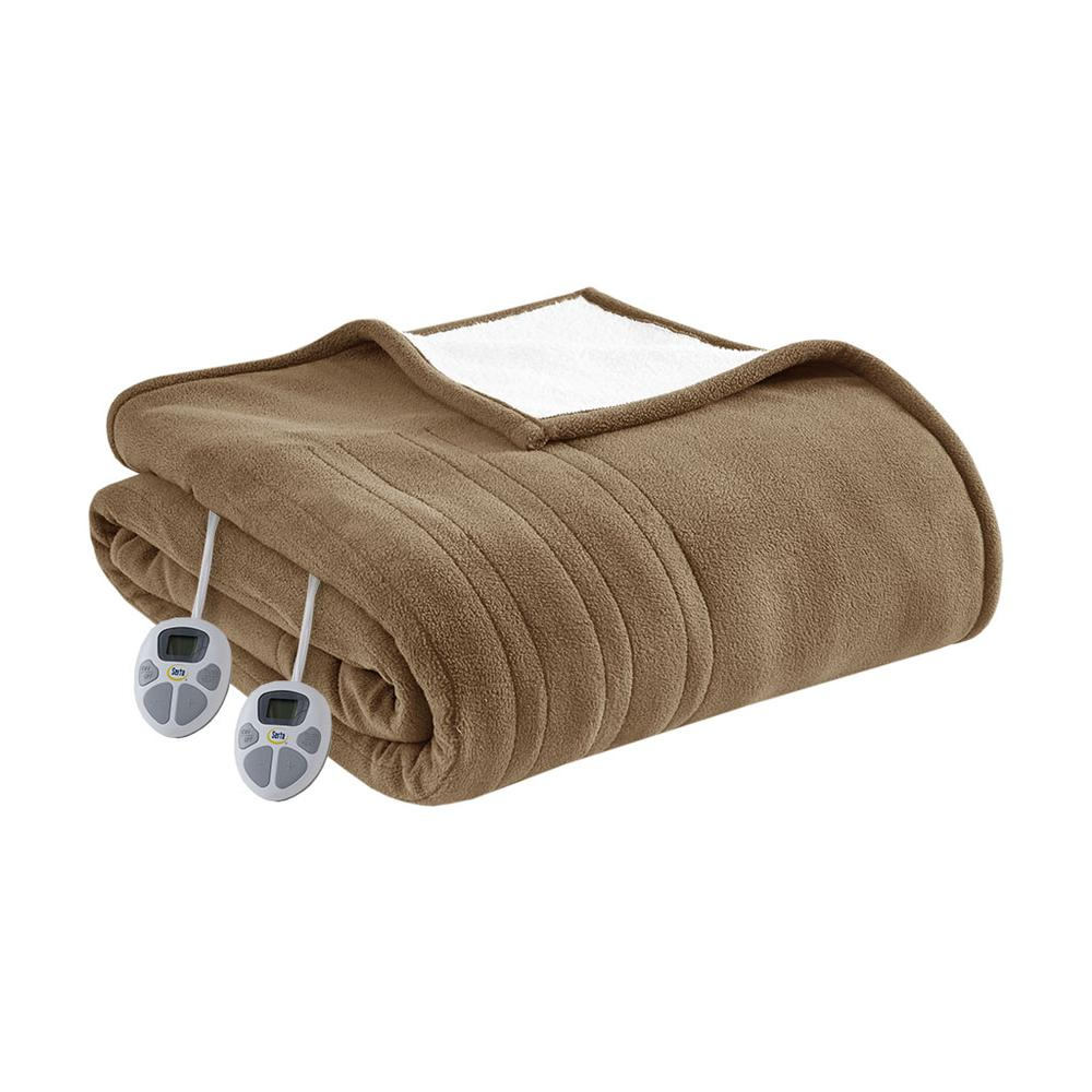 Start2Finish heated blanket in cozy fabric, showing the soft, plush surface and adjustable heating controls.