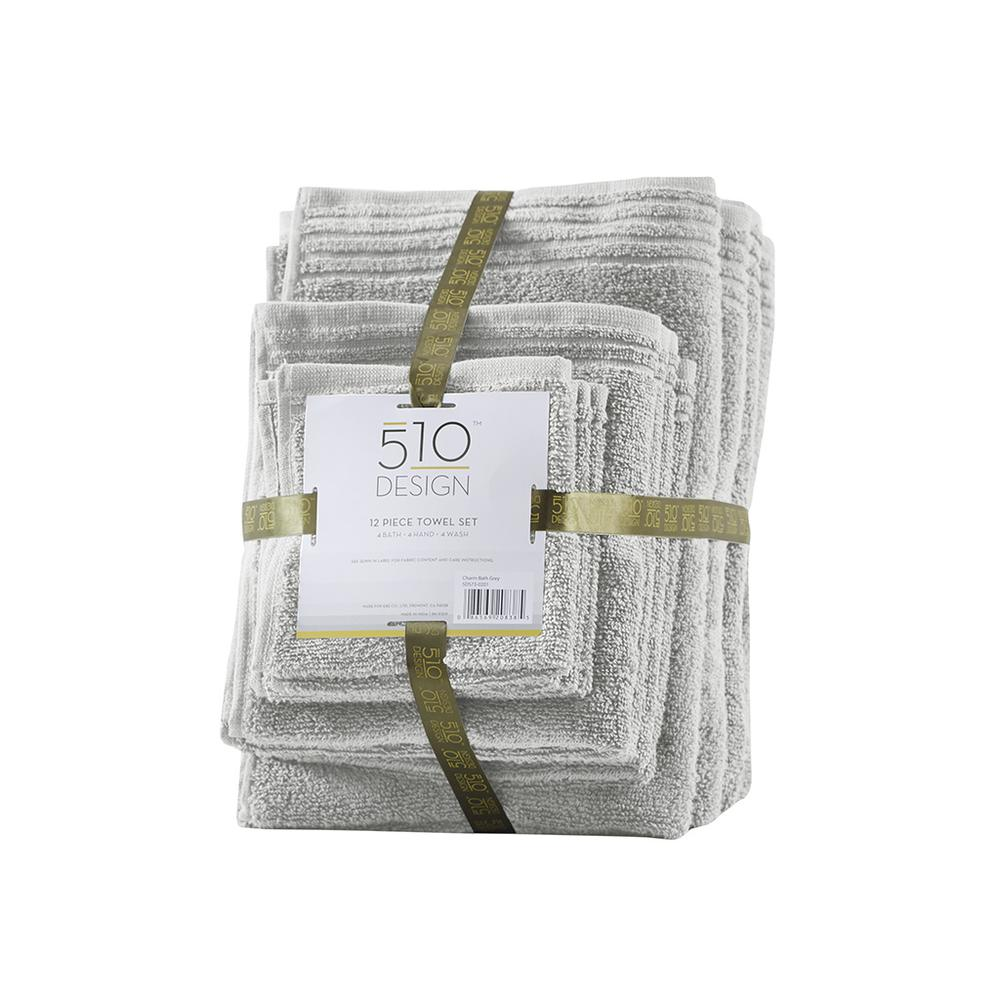 Start2Finish 12-piece quick-dry cotton bath towel set, soft and absorbent for luxurious bathroom use.