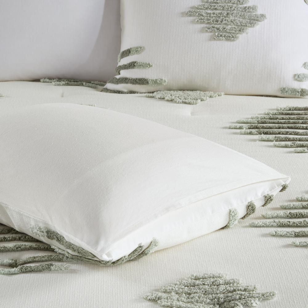 Start2Finish 3-piece cotton blend chenille comforter set with cozy, textured fabric in a stylish bedroom display.